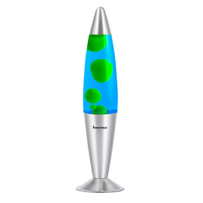 Innoteck 16" Soothing Motion Lava Lamp - Yellow Lava, Blue Liquid.