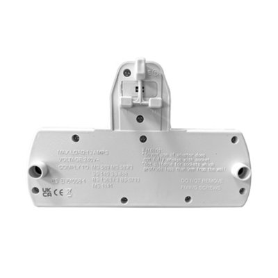 Innoteck 3 Way Plug Extension Socket with Individual Switch, Surge Protection, 13A Fused & Neon Indicator  - White