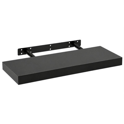 Innoteck 60CM High Gloss Black Floating Wall Shelf