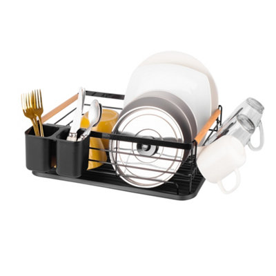Innoteck Essentials 1-Tier Dish Drainer - Black