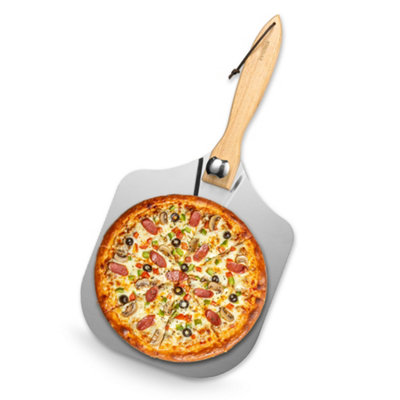 Innoteck Essentials 12-Inch Pizza Peel with Foldable Wooden Handle