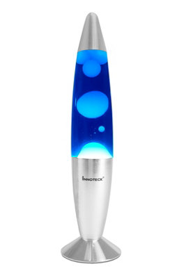 Innoteck Essentials 13" Soothing Motion Lava Lamp - White Lava, Blue Liquid