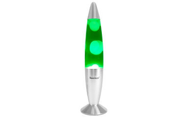 Innoteck Essentials 13" Soothing Motion Lava Lamp - White Lava, Green Liquid