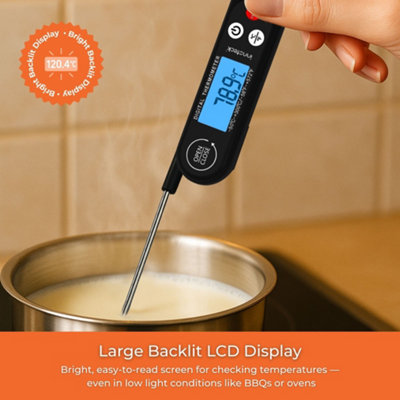 Innoteck Essentials Digital Meat Thermometer with Instant Read Folding Probe in Celsius/Fahrenheit
