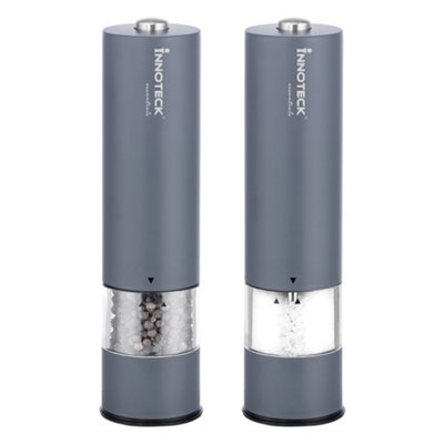 Innoteck Essentials Stainless Steel Electric Salt & Pepper Mill Set - Grey