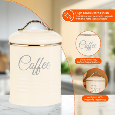 Innoteck Essentials Tea, Coffee, Sugar Set of 3 Canister in High
