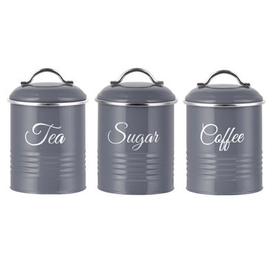 Innoteck Essentials Tea, Coffee, Sugar Set of Canister in High