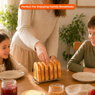 Innoteck Essentials Toast Rack with 6 Bread Slice Slots - Chrome