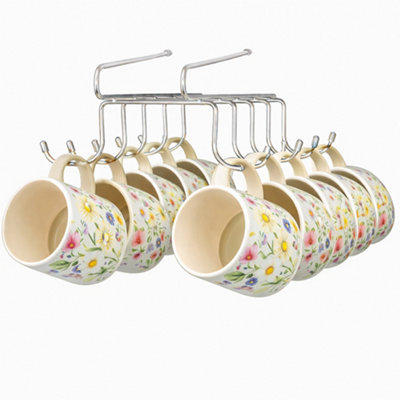 Innoteck essentials Under Shelf Cup Hanging Rack With 10 Hooks