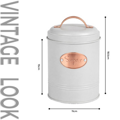 Innoteck Essentials Vintage Tea, Sugar, Coffee Canisters with