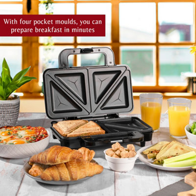 Innoteck Kitchen Pro 2 Slice Deep Fill Sandwich Toaster with Non-Stick ...