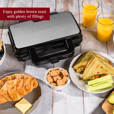 Innoteck Kitchen Pro 2 Slice Deep Fill Sandwich Toaster with Non-Stick ...