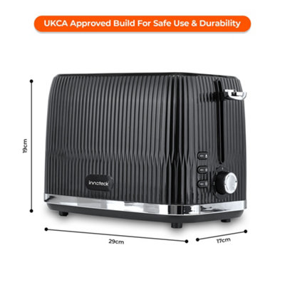 Innoteck Kitchen Pro 2 Slice Toaster with 7 Browning Controls and ...