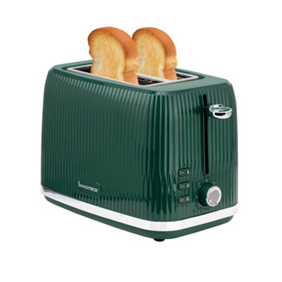 Innoteck Kitchen Pro 2 Slice Toaster with 7 Browning Controls and Stainless Steel Mechanism - Green