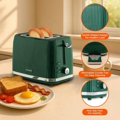 Innoteck Kitchen Pro 2 Slice Toaster with 7 Browning Controls and ...