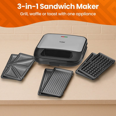 Innoteck Kitchen Pro 3 in 1 Snack Maker with Interchangeable Plates ...