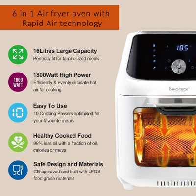 16L XL Air Fryer Oven With Rotisserie & Dehydrator