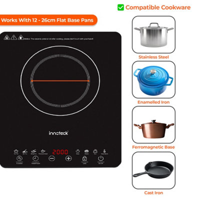 Innoteck Kitchen Pro Single Digital Induction Hob -8 Pre-sets ...