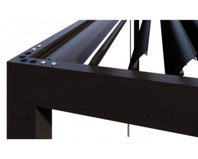 Innovators Portofino Pergola 3m x 4m with LED Lights and 3 Side Curtains - 8