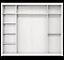 Inova Sliding Door Wardrobe in Graphite - Luxury Mirrored Wardrobe with Shelves and Hanging Rails (W2500mm x H2160mm x D620mm)