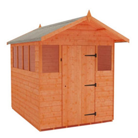 INSATLLED - 10ft x 6ft (2.95m x 1.75m) Wooden Summer APEX Shed (12mm T&G Floor + Roof) (10 x 6) (10x6)