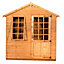 INSATLLED - 5ft x 7ft (1.45m x 2.05m) Wooden Georgian Tongue and Groove APEX Summerhouse (12mm T&G Floor + Roof) (5 x 7) (5x7)