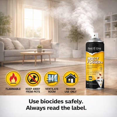 Insect Fogger for Fleas Bed Bug, Flies, Moths Bomb Fogger kill all One ...