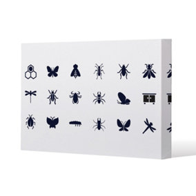 Insect icons (Canvas Print) / 152 x 101 x 4cm
