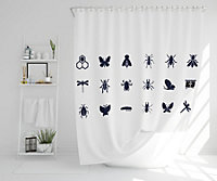 Insect icons (Shower Curtain) / Default Title