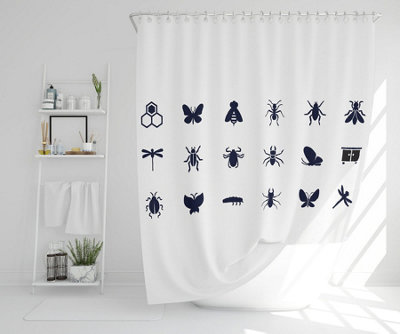 Insect icons (Shower Curtain) / Default Title Price Comparisons | Compare The Build