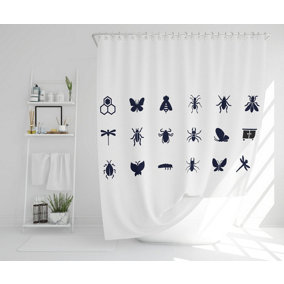 Insect icons (Shower Curtain) / Default Title