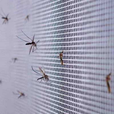 Insect mesh Window Mosquito Window Screen Mesh Durable Fly Screen Replacement Fibreglass Fly Bug Net White Colour (1.2 Meter wide)