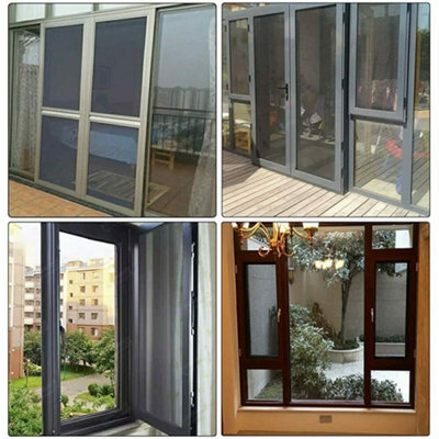 Insect mesh Window Mosquito Window Screen Mesh Durable Fly Screen Replacement Fibreglass Fly Bug Net White Colour (1.2 Meter wide)