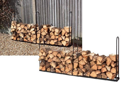 Inside / Outside Log Store. Plastic Coated Heavy Duty Steel - 2 Meter