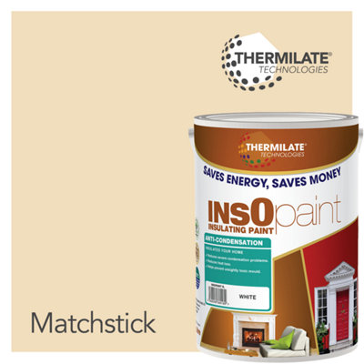 InsOpaint Anti Condensation Paint - Stops Condensation on Interior Walls & Ceilings - Matchstick