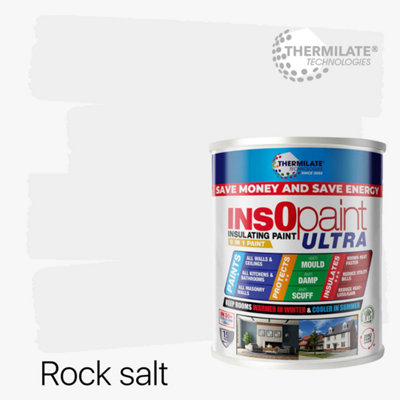 InsOpaint ULTRA - 9 IN1 Interior & Exterior Paint-  Insulating & Energy Saving Interior Walls & Ceilings - Rock Salt - 5L