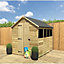 INSTALL INCLUDED - 13 x 4 Pressure Treated T&G Single Door Apex Garden Shed - 3 Windows  (13' x 4') / (13ft x 4ft) (13x4)