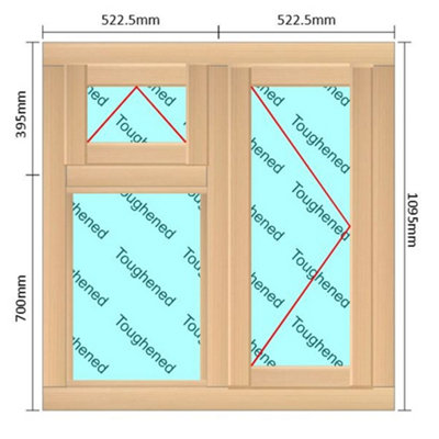 INSTALLED 1045mm (W) x 1095mm (H) Wooden Stormproof Window - 1 Opening ...