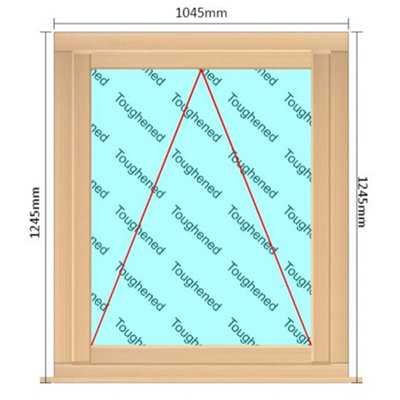 INSTALLED 1045mm (W) x 1245mm (H) Wooden Stormproof Window - 1 Window ...