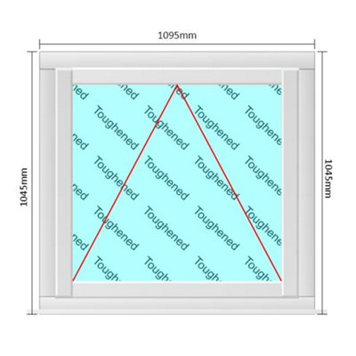 INSTALLED 1095mm (W) x 1045mm (H) PVCu StormProof Window - 1 Opening ...