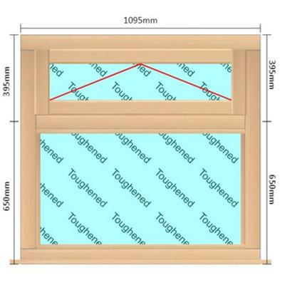 INSTALLED 1095mm (W) x 1045mm (H) Wooden Stormproof Window - 1 Top ...