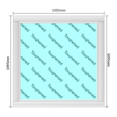 INSTALLED 1095mm (W) x 1095mm (H) PVCu StormProof Window - 1 Non ...
