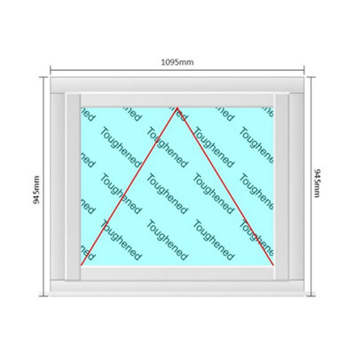 INSTALLED 1095mm (W) x 945mm (H) PVCu StormProof Window - 1 Opening ...