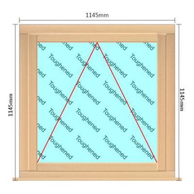 INSTALLED 1145mm (W) x 1145mm (H) Wooden Stormproof Window - 1 Window ...