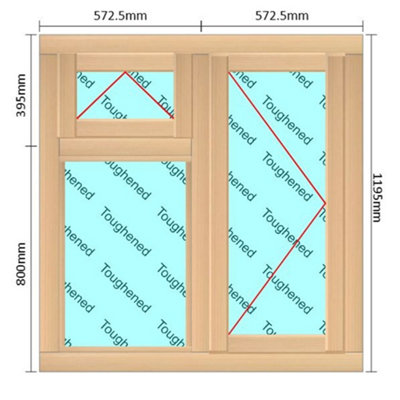 INSTALLED 1145mm (W) x 1195mm (H) Wooden Stormproof Window - 1 Opening ...