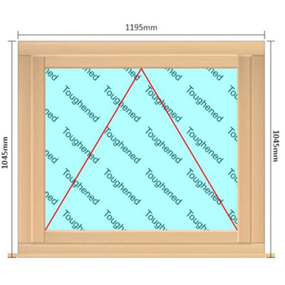 INSTALLED 1195mm (W) x 1045mm (H) Wooden Stormproof Window - 1 Window ...