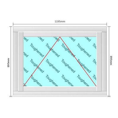 INSTALLED 1195mm (W) x 895mm (H) PVCu StormProof Window - 1 Opening ...