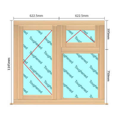 INSTALLED 1245mm (W) x 1145mm (H) Wooden Stormproof Window - 1 Opening ...