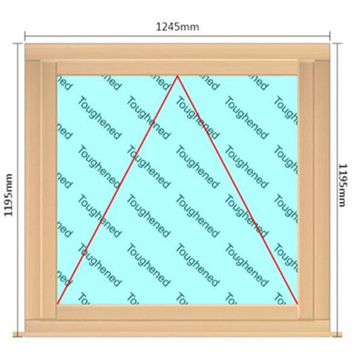 INSTALLED 1245mm (W) x 1195mm (H) Wooden Stormproof Window - 1 Window ...