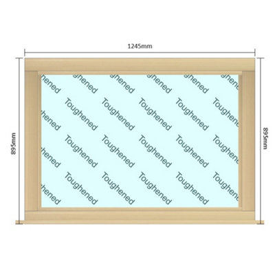 INSTALLED 1245mm (W) x 895mm (H) Wooden Stormproof Window - 1 Window ...